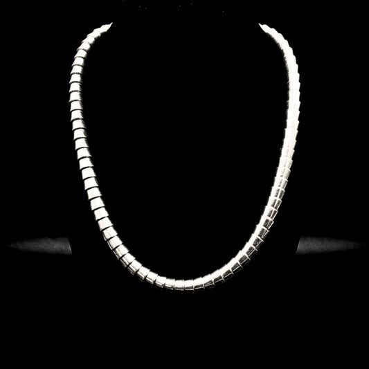 Collar zamak hipoalergénico unisex plateado Joyeria Osnor Zamak