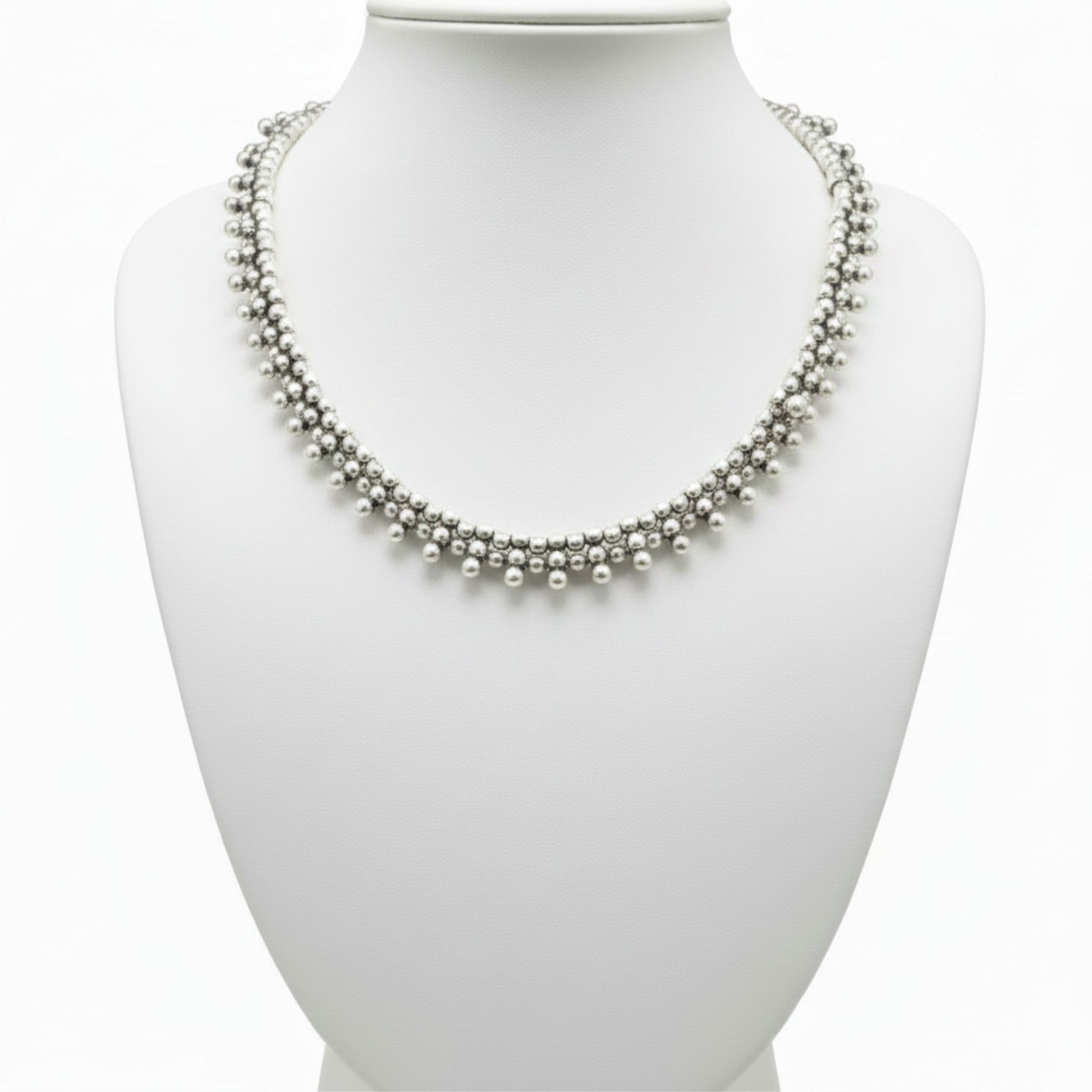 Collar gargantilla zamak mujer hipoalergenico bolas joyeria osnor zamak