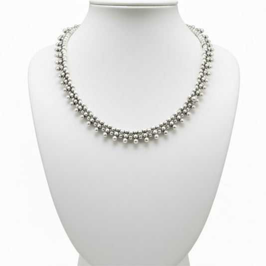 Collar gargantilla zamak mujer hipoalergenico bolas joyeria osnor zamak