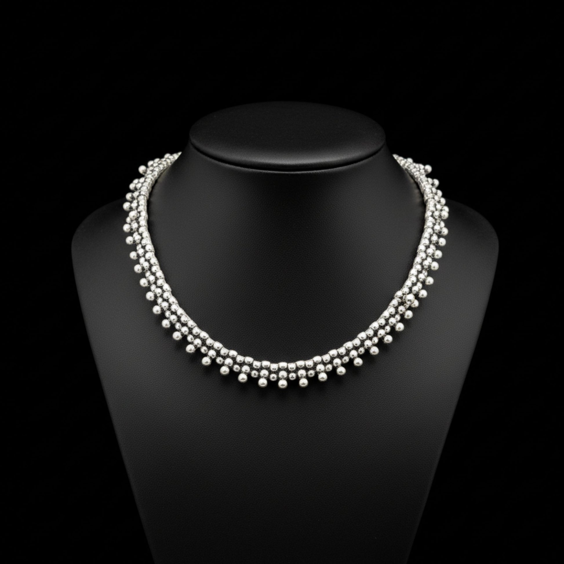 Collar gargantilla zamak mujer hipoalergenico bolas joyeria osnor zamak
