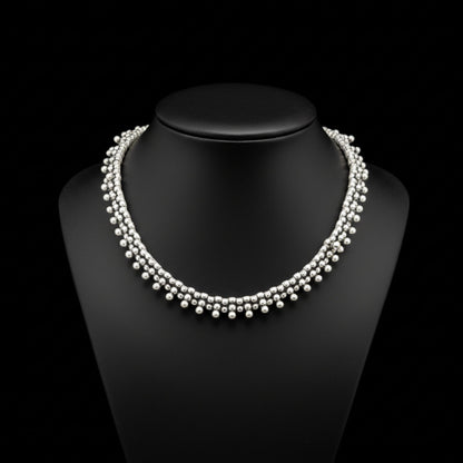 Collar gargantilla zamak mujer hipoalergenico bolas joyeria osnor zamak