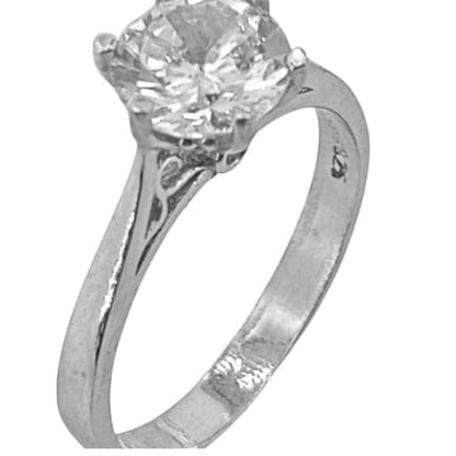 SOLITARIO PLATA ACABADO EN RODIO Y CIRCONITA