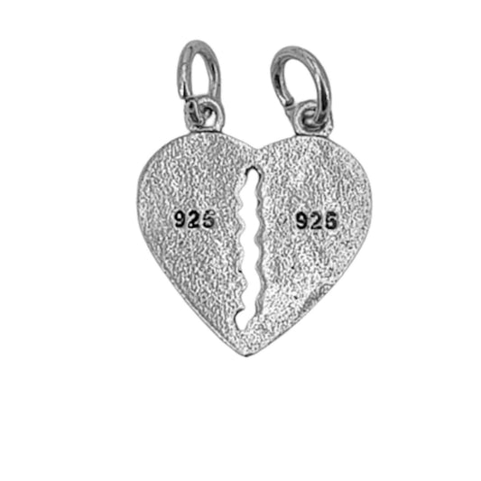 COLGANTE CORAZON PLATA ACABADO EN PLATEADO