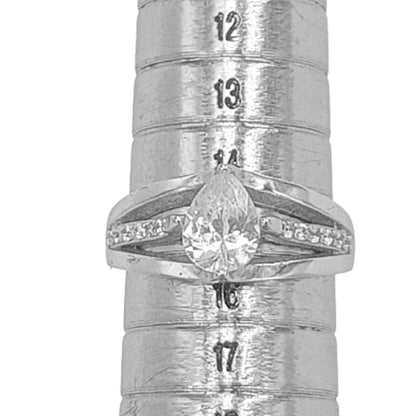 SOLITARIO PLATA ACABADO EN RODIO Y CIRCONITAS