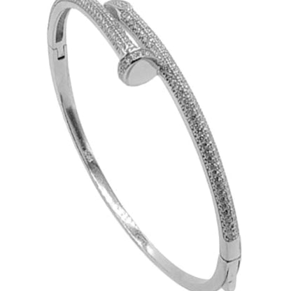 PULSERA PLATA ACABADO EN RODIO Y CIRCONITAS