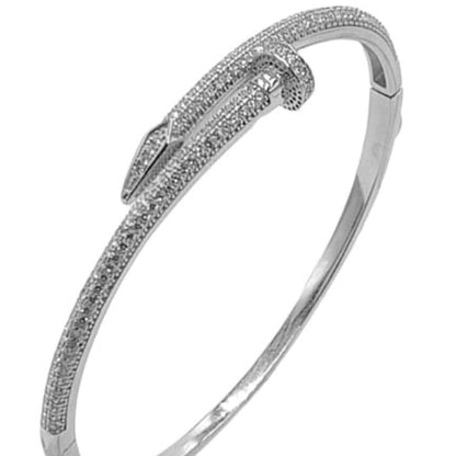 PULSERA PLATA ACABADO EN RODIO Y CIRCONITAS