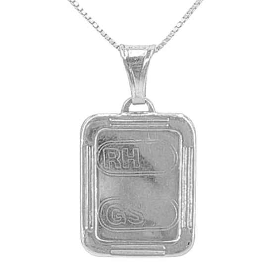 SILVER PLATED PENDANT WITH SMOOTH, SHINY SILVER FINISH