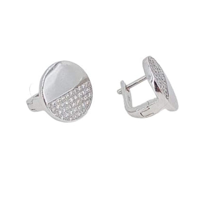 PENDIENTES PLATA ACABADO EN RODIO Y CIRCONITAS