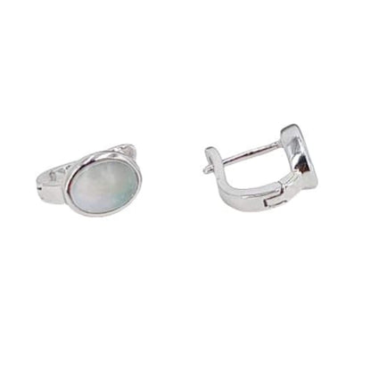 PENDIENTES PLATA ACABADO EN RODIO Y NACAR