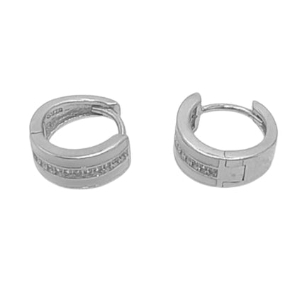 AROS PLATA ACABADO EN RODIO , ESMALTE Y CIRCONITAS