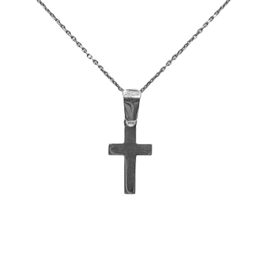 SILVER CROSS WITH SMOOTH, SHINE SILVER FINISH