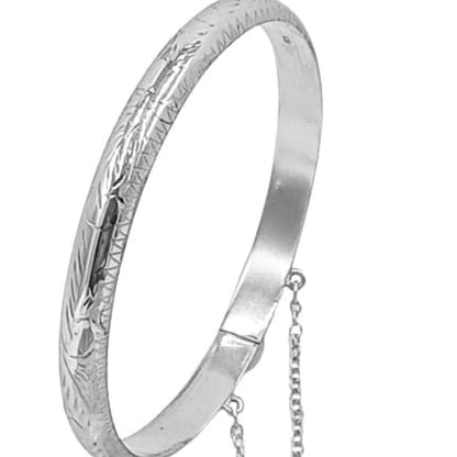 PULSERA PLATA ACABADO EN PLATEADO LABRADO MATE