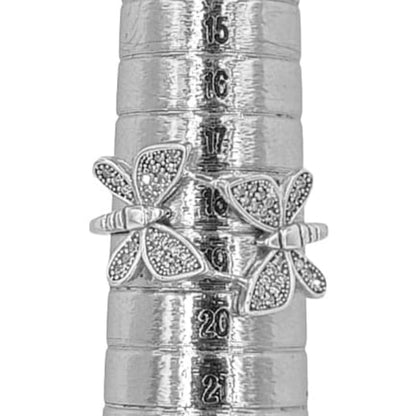 ANILLO PLATA ACABADO EN RODIO Y CIRCONITAS