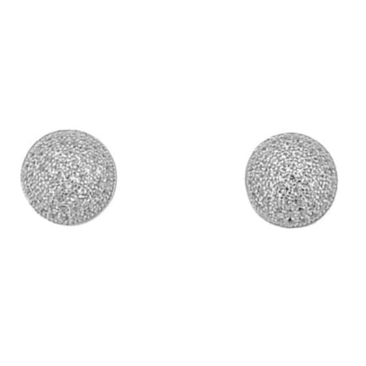SILVER EARRINGS WITH RHODIUM FINISH, PRESSURE CLOSURE AND ZIRCONIAS