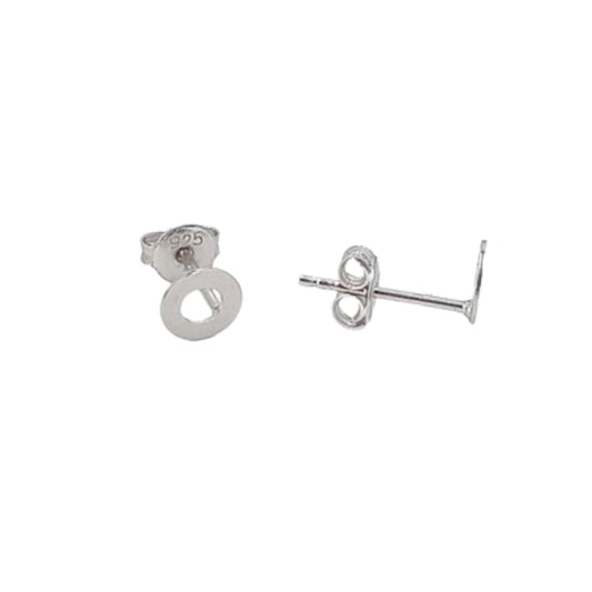 SILVER EARRINGS WITH RHODIUM FINISH, SMOOTH SHINE
