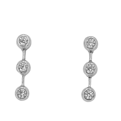 JUEGO DE PENDIENTES Y COLLAR PLATA ACABADO EN RODIO Y CIRCONITAS