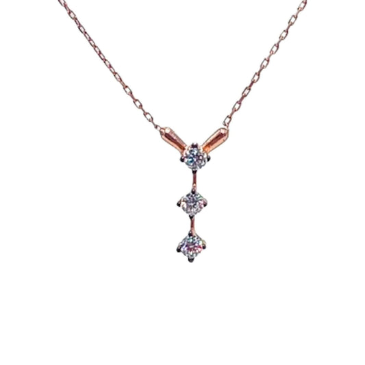 CONJUNTO PLATA ACABADO EN ROSA Y CIRCONITAS