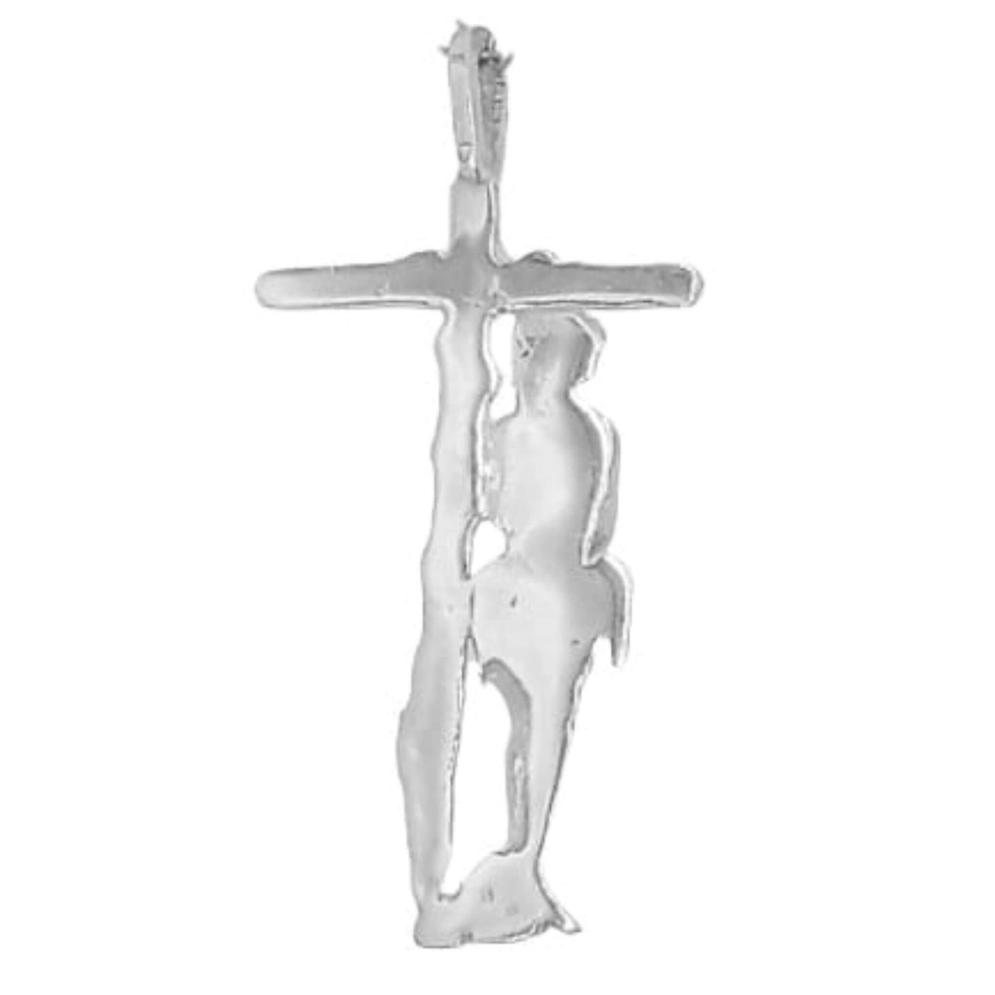 CRUZ CRISTO DE TACORONTE PLATA ACABADO PLATEADO LABRADO BRILLO