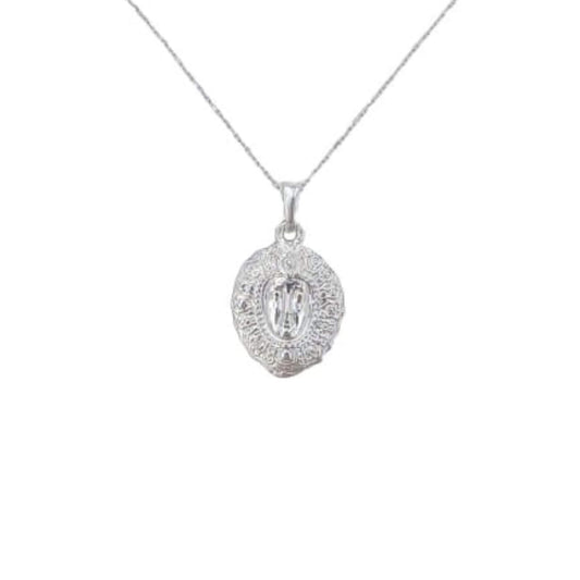 SILHOUETTE MEDAL SILVER PLATED FINISH