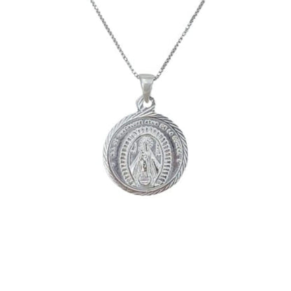 MEDALLA VIRGEN GUADALUPE PLATA ACABADO PLATEADO
