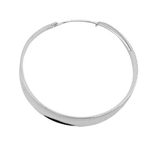 SILVER EARRINGS WITH SMOOTH RHODIUM FINISH