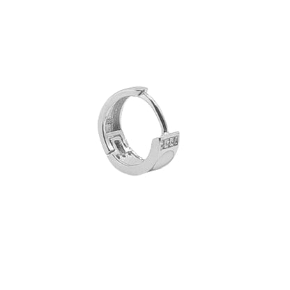 AROS PLATA ACABADO EM RODIO ESMALTE BLANCO Y CIRCONITAS