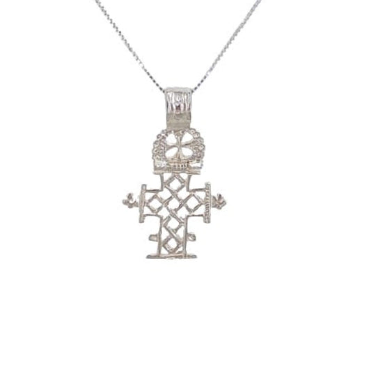 ARTICULATED CROSS SILVER FINISH