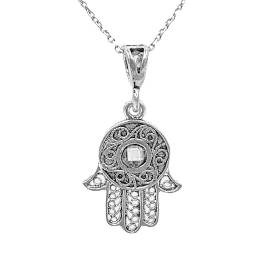 HAND PENDANT SILVER WITH ANTIQUE FINISH