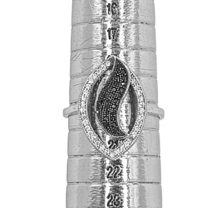 ANILLO PLATA ACABADO EN RODIO Y CIRCONITAS