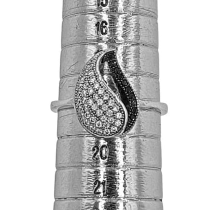 ANILLO PLATA ACABADO EN RODIO Y CIRCONITAS