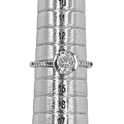 SOLITARIO PLATA ACABADO EN RODIO Y CIRCONITAS