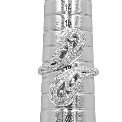 ANILLO PLATA ACABADO EN RODIO Y CIRCONITAS