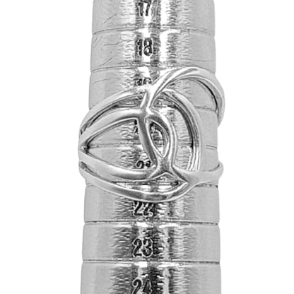 ANILLO PLATA ACABADO EN RODIO LISO BRILLO