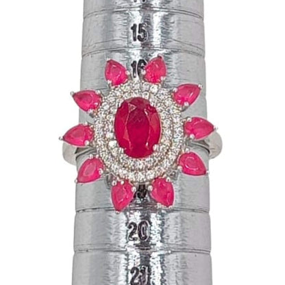 ANILLO PLATA ACABADO RODIO Y CIRCONITAS