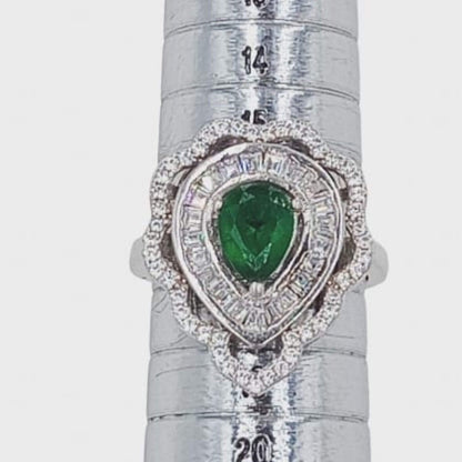 ANILLO PLATA ACABADO RODIO Y CIRCONITAS