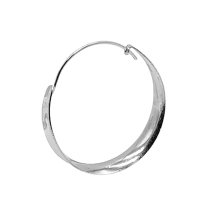 AROS PLATA ACABADO RODIO LISO BRILLO