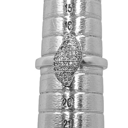 ANILLO PLATA ACABADO RODIO Y CIRCONITAS