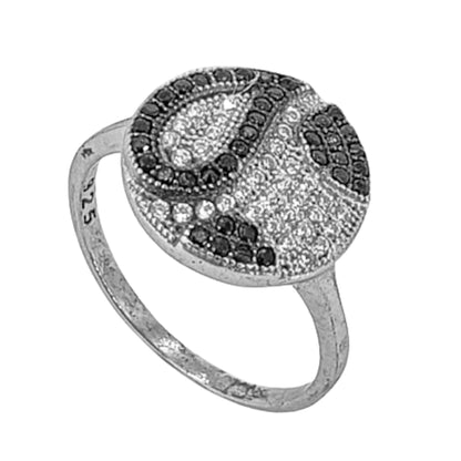 ANILLO PLATA ACABADO RODIO CIRCONITAS