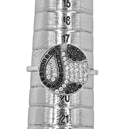 ANILLO PLATA ACABADO RODIO CIRCONITAS