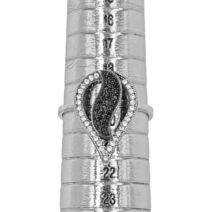 ANILLO PLATA ACABADO RODIO CIRCONITAS