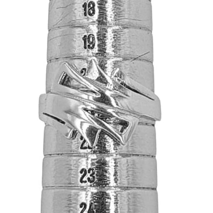 ANILLO PLATA ACABADO RODIO LISO BRILLO