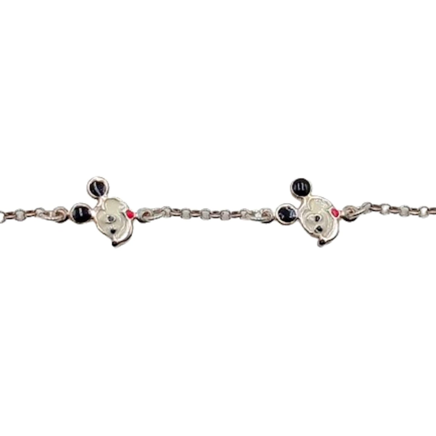 PULSERA INFANTIL PLATA ACABADO PLATEADO ESMALTE