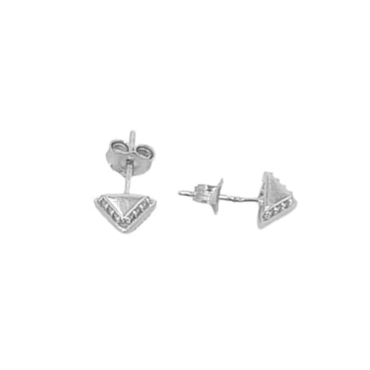 SILVER EARRING WITH SMOOTH RHODIUM FINISH AND SHINE