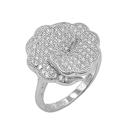 ANILLO PLATA ACABADO RODIO CIRCONITAS