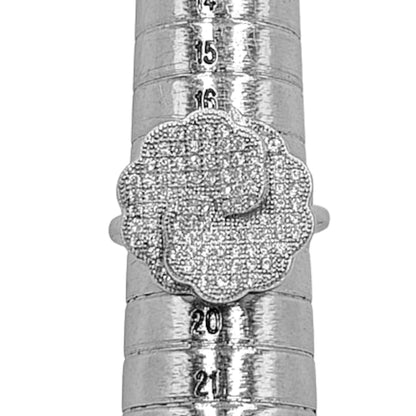 ANILLO PLATA ACABADO RODIO CIRCONITAS