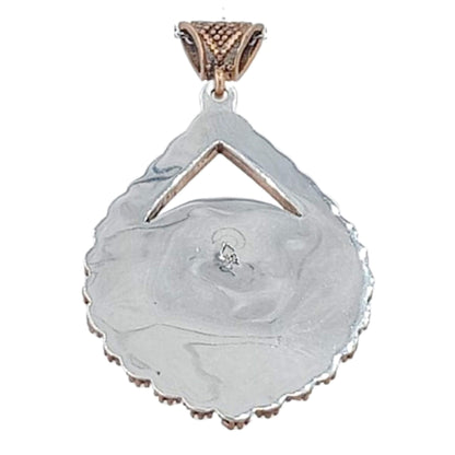 COLGANTE PLATA BRONCE ACABADO PLATEADO PIEDRAS NAURALES CIRCONITAS