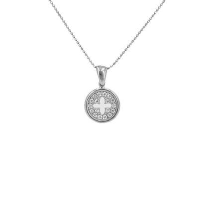 CRUZ PLATA ACABADO RODIO CIRCONITAS