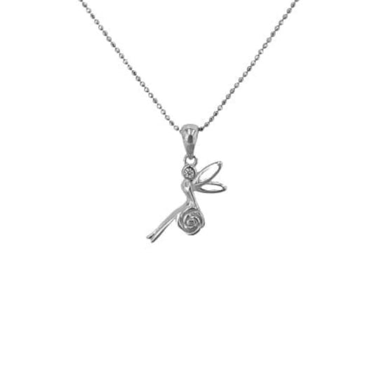 SILVER PENDANT WITH SMOOTH RHODIUM FINISH