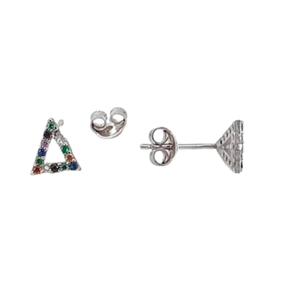 PENDIENTES PLATA ACABADO RODIO CIRCONITAS CIERRE PRESION