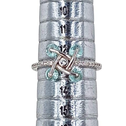 ANILLO PLATA ACABADO RODIO CIRCONITAS